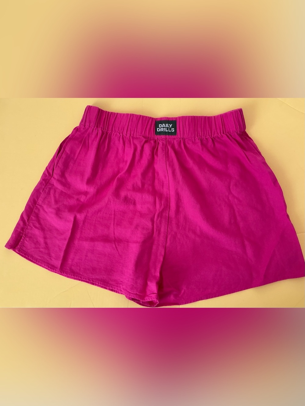 Daily Drills rayon and linen pink shorts sz M